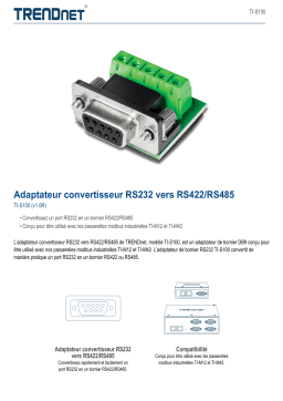 Trendnet TI-S100 RS232 to RS422/RS485 Converter Adapter Fiche technique