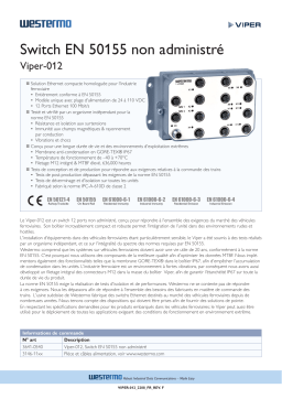 Westermo Viper-012 Unmanaged EN 50155 Switch Fiche technique