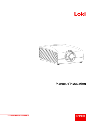 Loki CinemaScope | FLDX lens 0.38 : 1 UST 90° | Barco LOKI Installation manuel | Fixfr