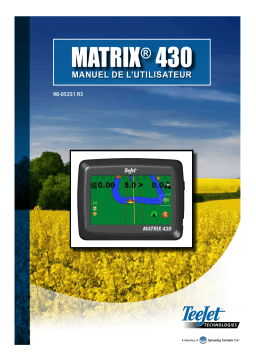 TeeJet Matrix 430 Manuel utilisateur