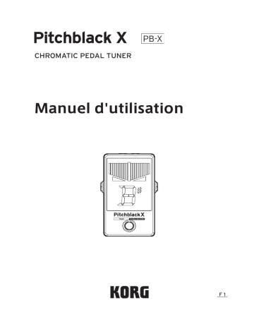 Korg Pitchblack X Manuel du propriétaire | Fixfr