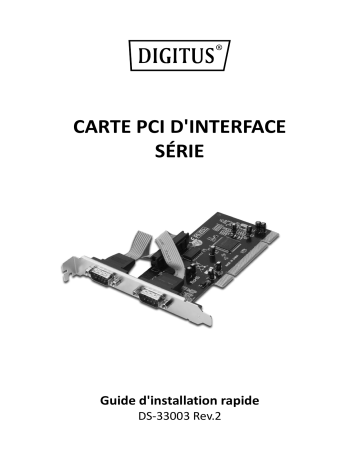 Digitus DS-33003 2-Port Serial PCI Card Guide de démarrage rapide | Fixfr