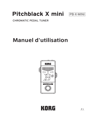 Korg Pitchblack X mini Manuel du propriétaire | Fixfr