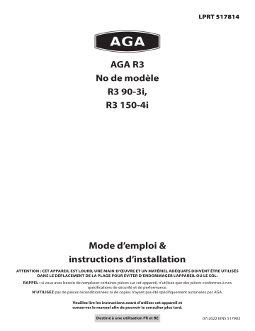 AGA R3 90-3i 150-4i FR Manuel du propriétaire | Fixfr