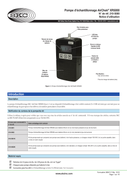 SKC 210-5001-S AirChek XR5000 Sample Pump Starter Kit Mode d'emploi