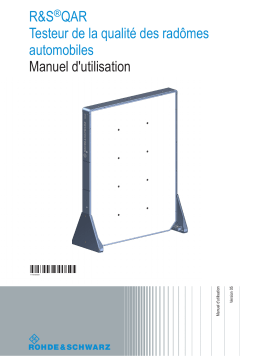 Rohde&Schwarz QAR Manuel utilisateur