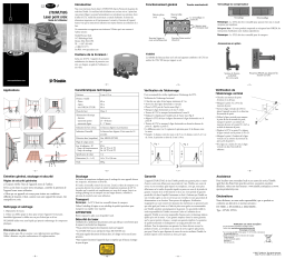 Spectra Precision LT52R Point & Crossline Laser Mode d'emploi