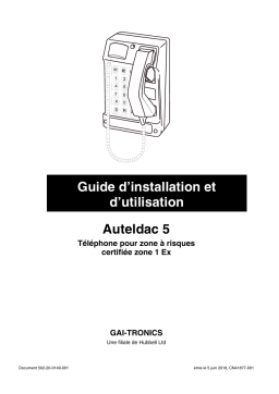 GAI-Tronics Auteldac 5 Téléphone pour zone à risques certifiée zone 1 Ex Mode d'emploi