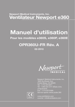 Covidien NewportTM e360 Ventilator Manuel utilisateur