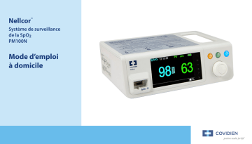 Covidien NellcorTM Bedside SpO2 Patient Monitoring System Mode d'emploi | Fixfr