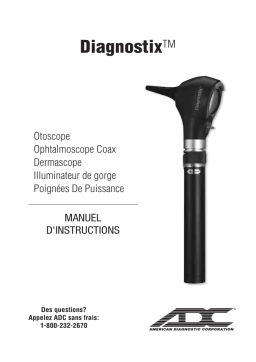 ADC Diagnostix™ 5460 3.5v Plug in Rechargeable Battery Handle Mode d'emploi