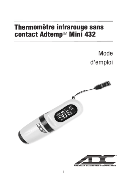 ADC Adtemp™ Mini 432 Non-Contact Thermometer Mode d'emploi