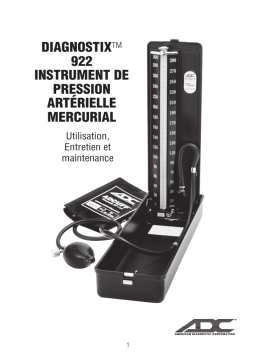 ADC Diagnostix™ 922 Desktop Mercury Sphyg Mode d'emploi