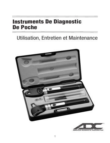 2.5v Diagnostic Parts | ADC Diagnostix™ 5110N Pocket Diagnostic Set Mode d'emploi | Fixfr