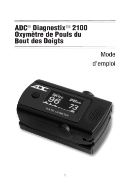 ADC Diagnostix™ 2100 Fingertip Pulse Oximeter Mode d'emploi