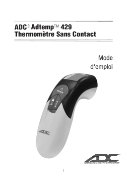 ADC Adtemp™ 429 Non-Contact Thermometer Mode d'emploi