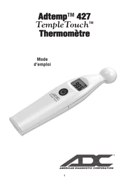 ADC Adtemp™ 427 6 Second Conductive Thermometer Mode d'emploi