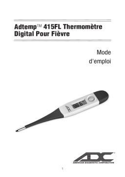 ADC Adtemp™ 415 Flex SPU Kit 10 Second Digital Thermometer SPU Kit Mode d'emploi