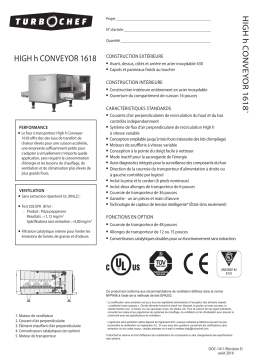 TurboChef High h Conveyor 1618 spécification