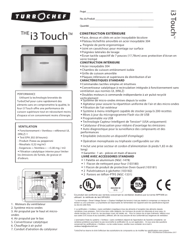TurboChef i3 spécification | Fixfr