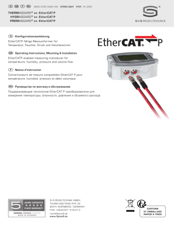 S+S Regeltechnik THERMASGARD® ALTM2-ECATP Surface-contact temperature measuring transducer/ pipe surface-contact sensor Mode d'emploi | Fixfr