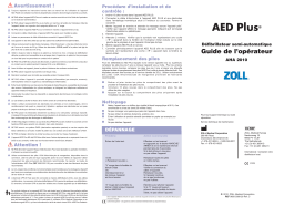 ZOLL aed plus Mode d'emploi