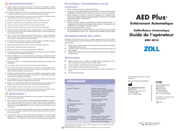 ZOLL aed plus Mode d'emploi | Fixfr