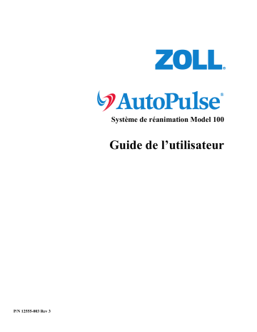 ZOLL AutoPulse Resuscitation System Mode d'emploi | Fixfr