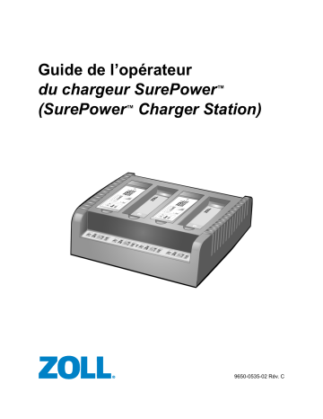 ZOLL SurePower Defibrillator Battery System Mode d'emploi | Fixfr