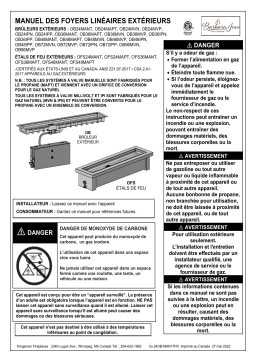 Kingsman Fireplaces Linear Burner Manuel utilisateur