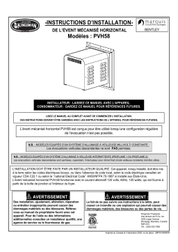 Kingsman Fireplaces PVH58 Manuel utilisateur