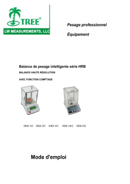 LW Measurements HRB 602 Manuel utilisateur