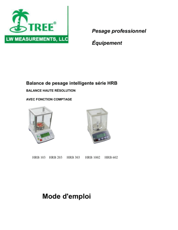 HRB 1002 1000g x 0.01g | LW Measurements HRB 602 Manuel utilisateur | Fixfr