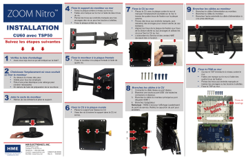 HME ZOOM Nitro CU60 Guide d'installation | Fixfr