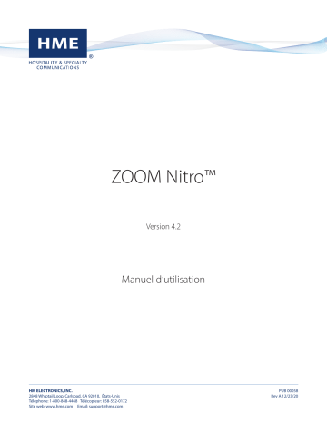 HME ZOOM Nitro Manuel utilisateur | Fixfr