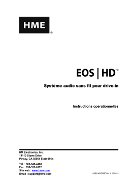 HME EOS|HD Wireless Drive-Thru Audio System Mode d'emploi