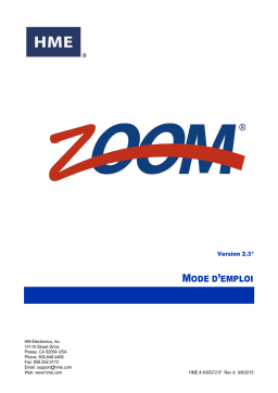 HME ZOOM Mode d'emploi