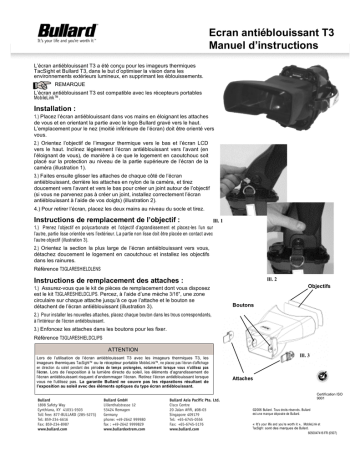 Bullard T3GLARESHIELD Manuel utilisateur | Fixfr