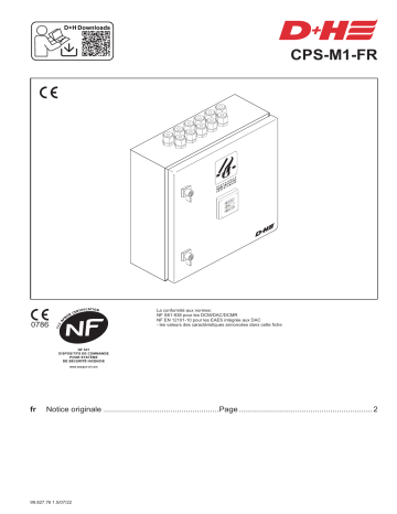 D+H CPS-M1-FR Smoke vent control panel france Mode d'emploi | Fixfr