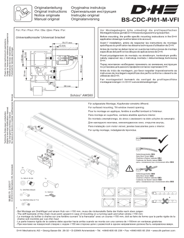 D+H BS-CDC-PI01-M-VFI Bracket set Mode d'emploi | Fixfr