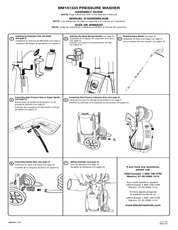 Black Max bm151333 1500 PSI Pressure Washer Manuel du propriétaire | Fixfr