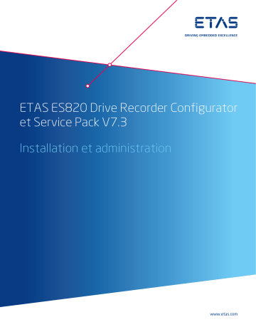 ETAS ES820 Mode d'emploi | Fixfr