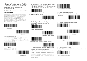 LENVII Scanner Code à Barres Mains Libres,Omnidirectional Auto Lecteur de Code Barre USB 1D/2D/QR Barcode Scanner,Scanner code barre Prend en charge la numérisation des code barres à partir de l'écran Manuel utilisateur | Fixfr