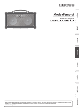 Boss DUAL CUBE LX Guitar Amplifier Manuel du propriétaire