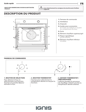 Ignis AKB 20102 IX Oven Manuel utilisateur | Fixfr