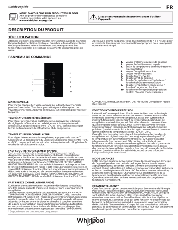 Whirlpool W9 831D KS H Fridge/freezer combination Manuel utilisateur | Fixfr