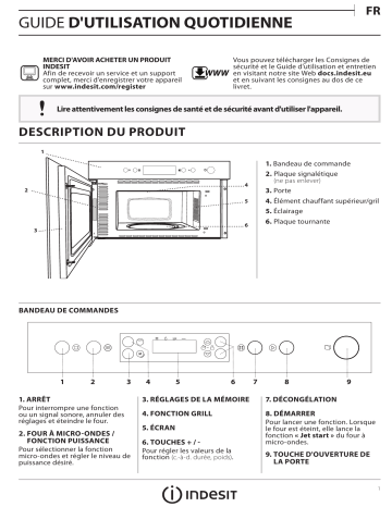 MWI 6213 IX | MWI 5213 IX | Indesit MWI 3213 IX Microwave Manuel utilisateur | Fixfr