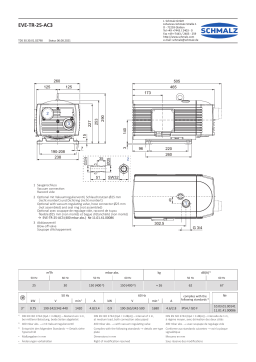 Schmalz  EVE-TR 25 AC3 Oil-free pump rate, robust, requires little maintenance  Manuel utilisateur