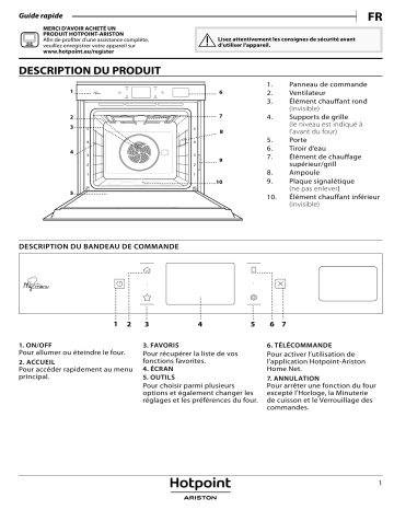 HOTPOINT/ARISTON FI9 P8P2 SH IX HA Oven Manuel utilisateur | Fixfr