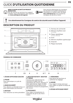 Whirlpool AMW 9615/IX UK Microwave Manuel utilisateur